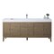 James Martin Vanities Linear 72in Single Vanity Whitewashed Walnut w/ Glossy White Composite Stone Top 210-V72S-WW-GW - alternate 1